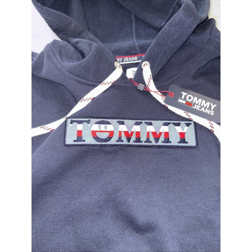 NEW! Tommy Hilfiger Jeans Sport Navy‎ Sleeveless Hoodie Logo Classic Women's XL